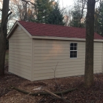 Sffits all sides of shed, shingles to match house